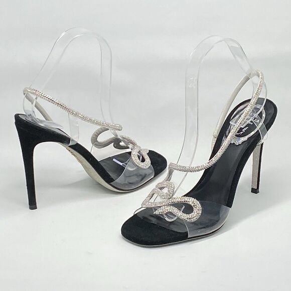 Rene Caovilla 105MM Snake Slingback Sandals size 38.5 - Picture 10 of 14